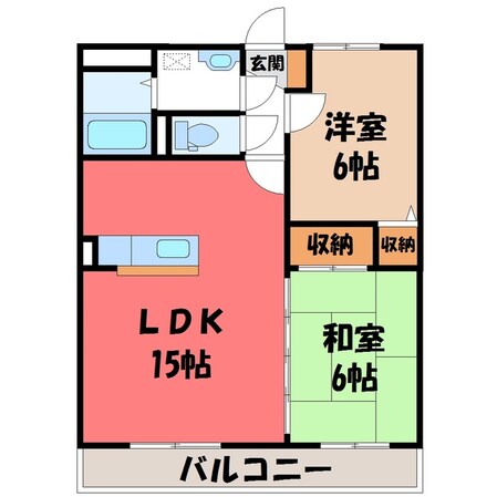 宇都宮駅 バス17分  堀切下車：停歩4分 3階の物件間取画像